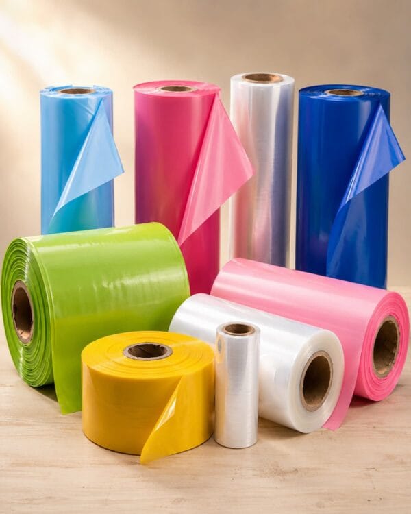 Bolsas industriales de polietileno en distintos colores y calibres, distribuidas por Paak de México