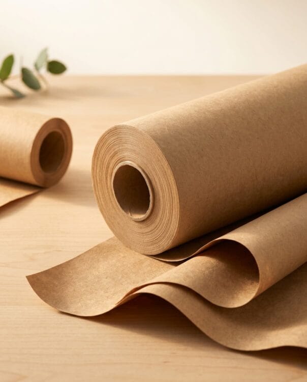 Rollo de papel kraft para relleno y protección de mercancía, distribuido por Paak de México